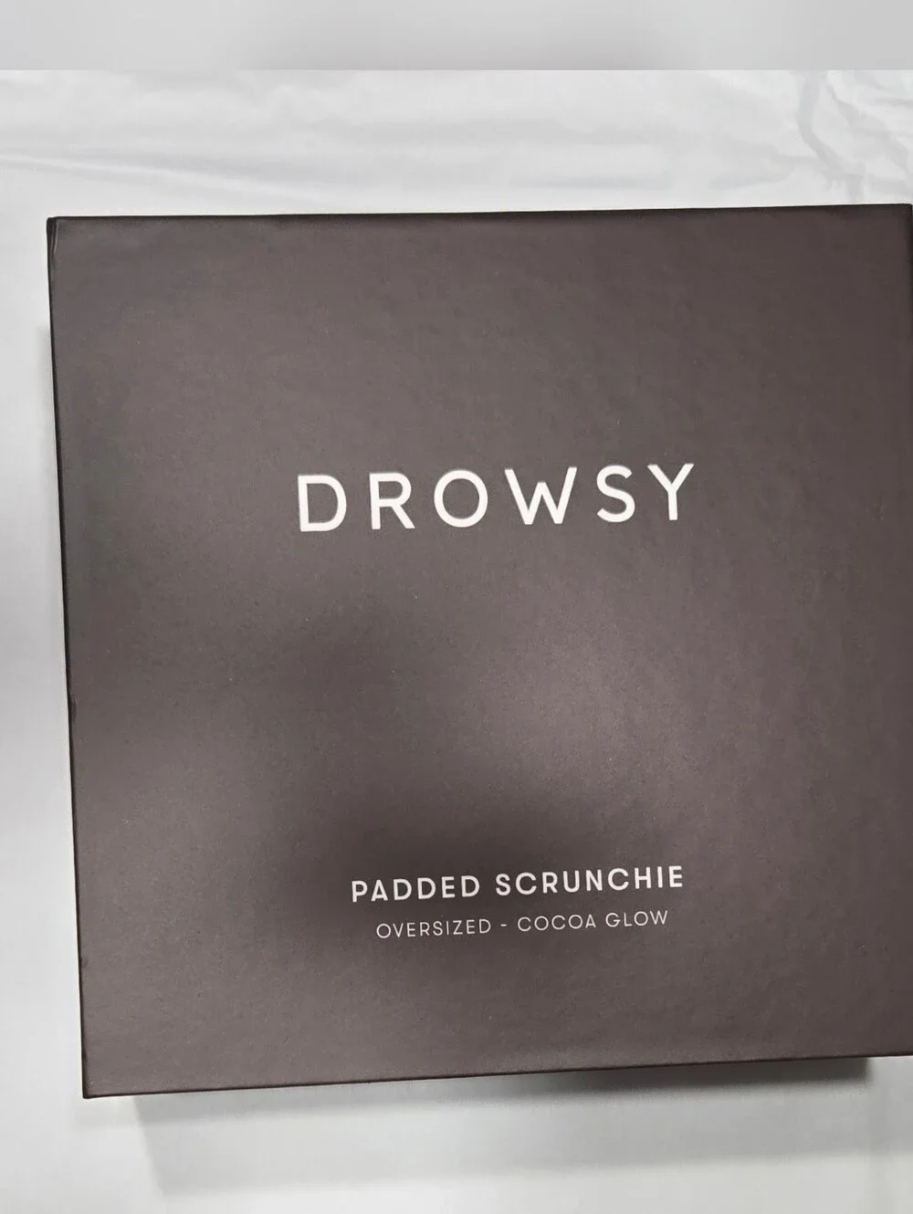 Drowsy Silk Padded Scrunchie in Cocoa Glow